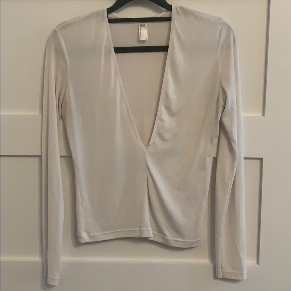 American apparel cropped v neck